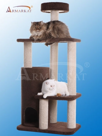 Armarkat 3-Level Carpeted Real Wood Cat Tree Condo F5602 Kitten Playh